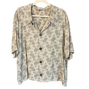 CP Shades Cream and Gray Midi Dress